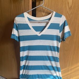 Arizona blue and off-white striped shirt Medium